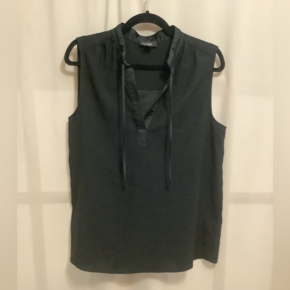 Lord & Taylor sleeveless dressy top with back pleating